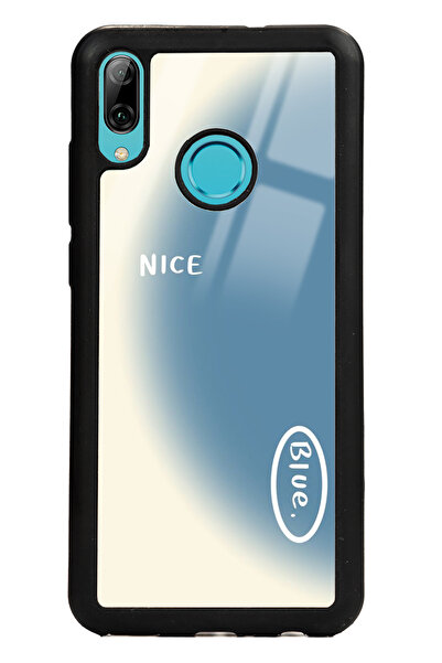 Spoyi Huawei P Smart (2019) Nice Blue Tasarımlı Glossy Telefon Kılıfı