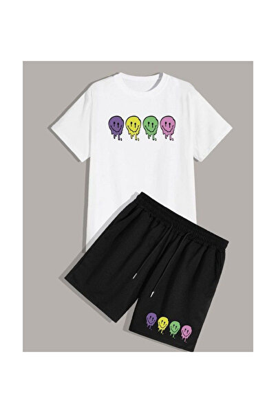 Stendhal Set unisex de sus și de jos cu imprimeu Smile