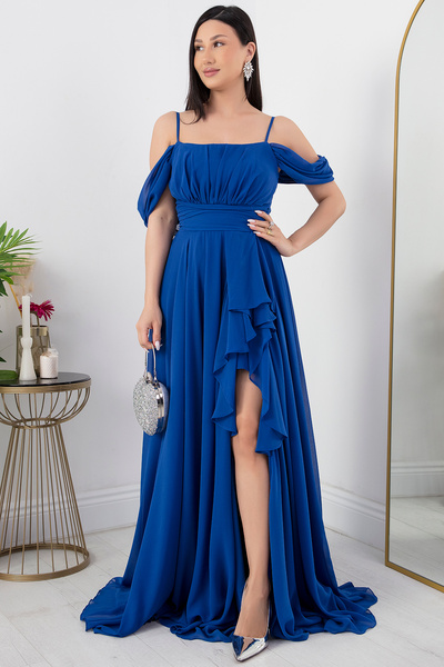 PULLIMM Chiffon Dress with Ruffled Skirt and Straps 1380