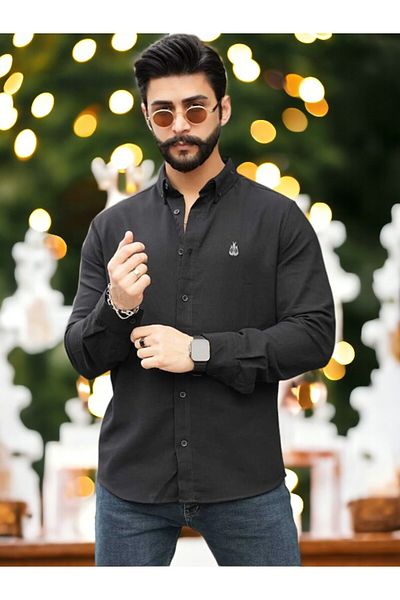 YNGMENCLASS FLAMMY GABARDIN COTTON TEXTURED SHIRT