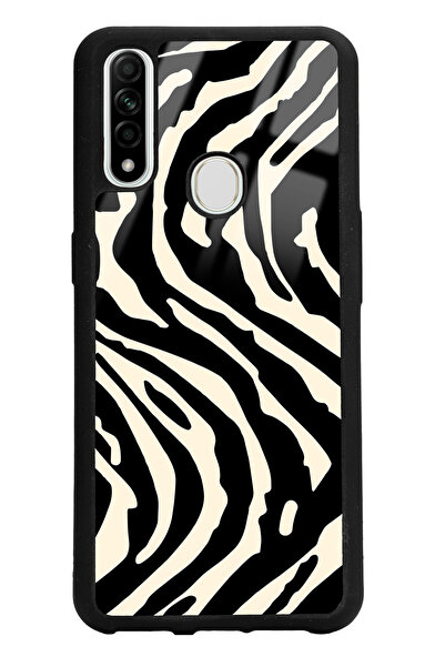 Spoyi Oppo A31 Zebra Tasarımlı Glossy Telefon Kılıfı