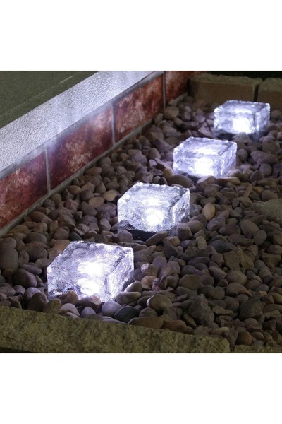 gaman Solar Güneş Enerjili Kristal Işık Tuğlası Bahçe Çim Yol Havuz Kenarı Ba...