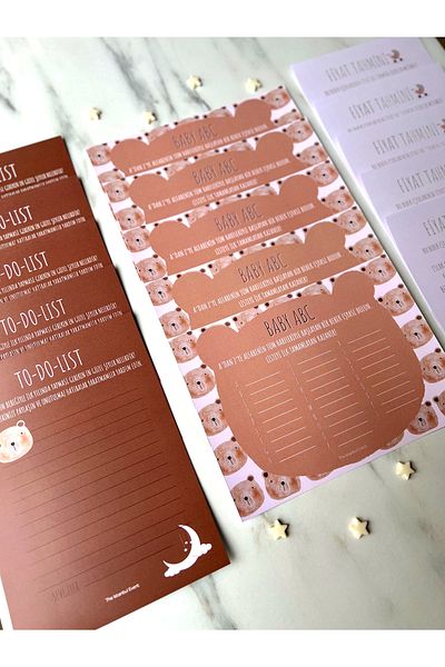 The Istanbul Event Σετ 15 καρτών ερωτήσεων παιχνιδιών Baby Shower - Λίστα εκκρεμοτήτων - Προσέγγιση τιμής - Baby ABC