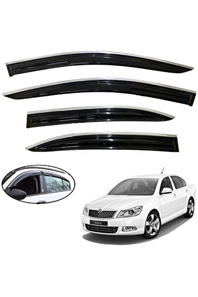 Point Skoda Octavia A5 Kromlu Mügen Cam Rüzgarlığı 2005-2012 Arası 4 Lü Takım