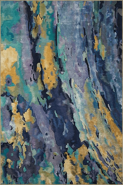 Rugs Modern Halı Δημιουργικό Μοντέρνο Διακοσμητικό Χαλί με Πολύχρωμο Αφηρημέν...