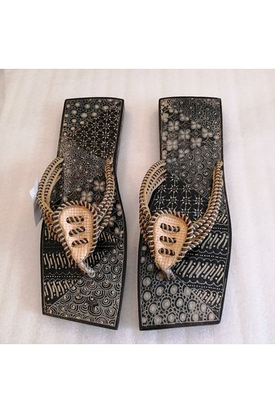 Butik Tülin صناعة يدوية أصلية للجنسين - ربطة عنق خشبية خفيفة، شريط بيج بني، شباشب، إندونيسيا