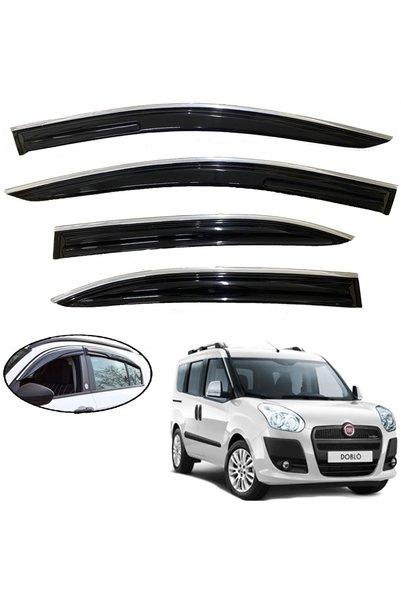Point Fiat Doblo 2 Kromlu Mügen Cam Rüzgarlığı 2010-2022 Arası 4 Lü Takım