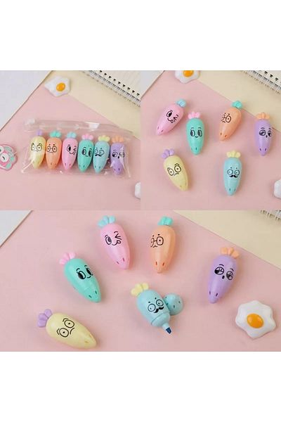 Woody Sofia Carrot Figured Icon Emoji 6-Piece Highlighter Set
