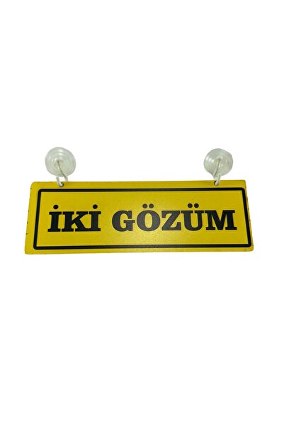 TKY زخرفة زجاجية مكتوب عليها "MY TWO EYES" MDF مع كوب شفط