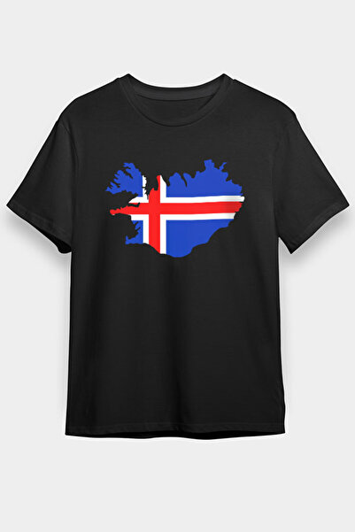 Darkhane تي شيرت أسود للجنسين أيسلندا