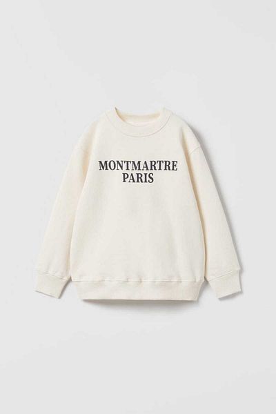Hzmis Oversize Unisex Children's Paris Written Sweatshirt