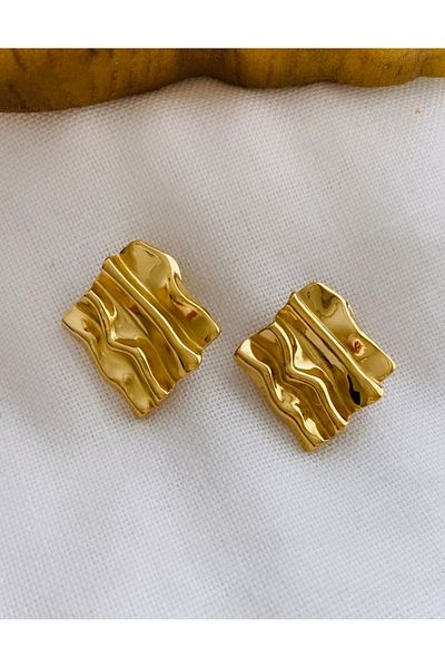 VNS Accessories Steel Plate Model Earrings