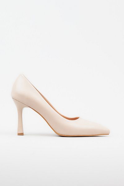 Adım Adım Women's Nude Color Square Heeled Stiletto