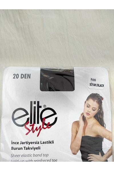ELİTE STYLE Черни чорапи до коляното Micro 20