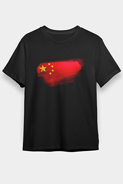 Çin - China Siyah Unisex Çocuk Tişört T-Shirt