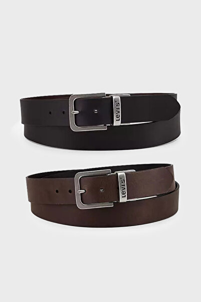 Levi's حزام جلدي مزدوج الجوانب للرجال KEMER 38016