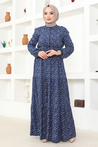 MSK Fashion Φόρεμα με κουμπιά με τραγανό σχέδιο