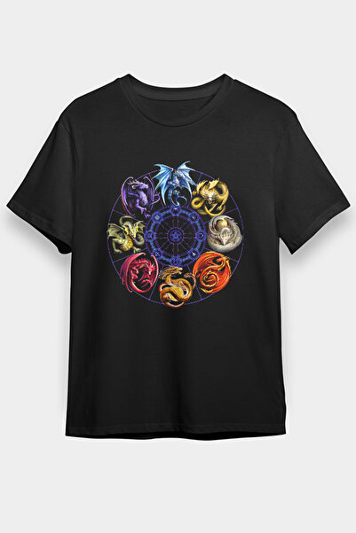 Darkhane Dragons Black Unisex Sleeveless T-Shirt Cut Out Sleeve T-Shirt