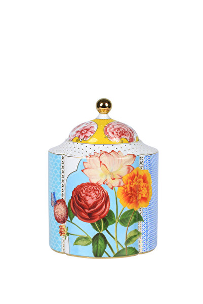 Pip Studio Royal Mavi Çiçek Desenli Kavanoz