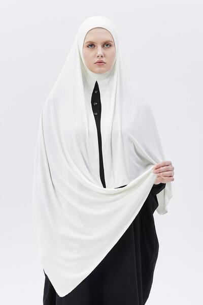 Altobeh Έτοιμο πρακτικό κουμπωτό πολυτελές οργανικό ριγέ σάλι καμιζόλ σταυρωτό εκρού