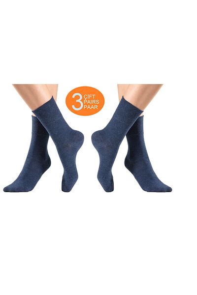 Happy Body Organic Women's 3-Piece Diabetic Sugar Socks Set - Plain Non-Squeezing Elastic and Seamless
