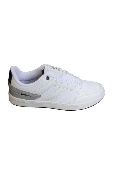 Kinetix KINETIX Men's White Black Rubber Sole Mesh Sports Walking Shoes