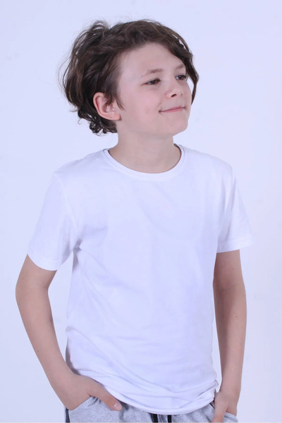 oneagılyazı Bisiklet Yaka Düz  Çocuk T-shirt