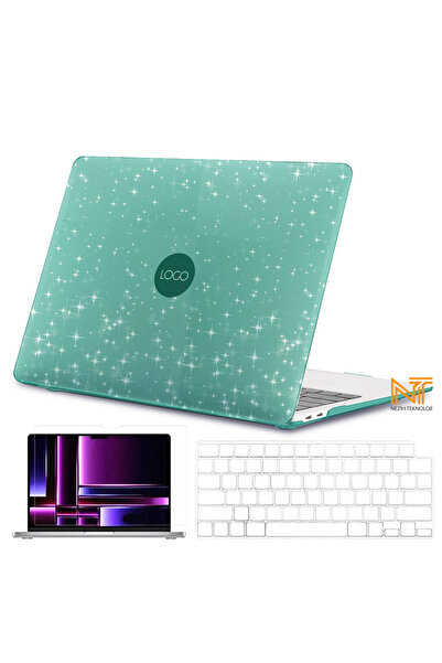 Nezih Case Macbook Pro 13 Inç M1/m2 Çip A2338 A2686 Alt Üst Kılıf / Klavye Kılıfı / Ekran Koruyucu Film Seti