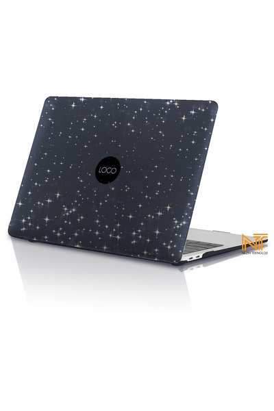 Nezih Case Macbook Air 15” M2 A2941 / M3 A3114 / M4 A3241 Uyumlu Simli Tasarım 360 Derece Tam Korumalı Kapak