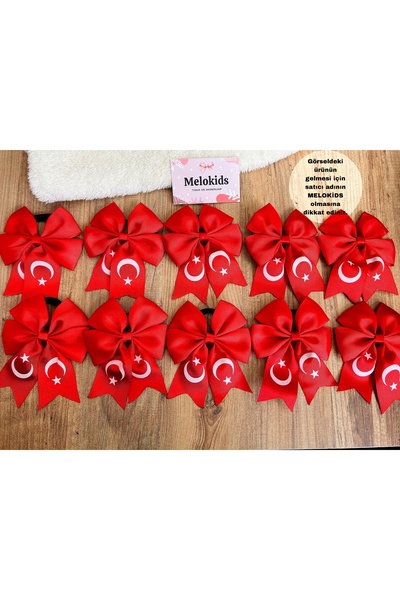 MeloKids العلم التركي الأحمر 23 نيسان، 19 مايو، 29 أكتوبر مجموعة مشبك العيد