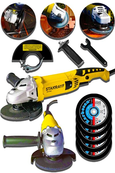 stanrayf Alman 6800 W Çelik Şanzıman Bakır Sargı Demir Metal Kesme Taşlama Ma...
