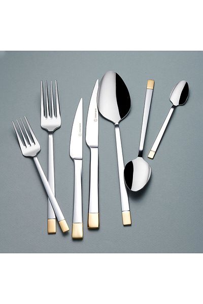 KORKMAZ Polina Gold 84 Piece Fork Spoon Knife Set