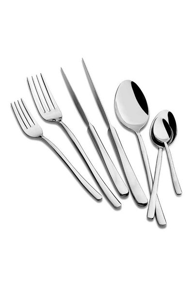 KORKMAZ Luna 90 Piece Fork Spoon Knife Set (with Leather Storage)