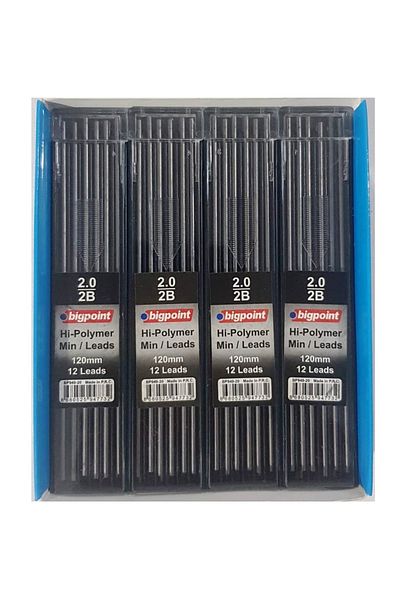 Bigpoint Pen Tip (Min) 2mm 2B 120mm 4 Pieces 48 Pieces Min Technical and Artistic
