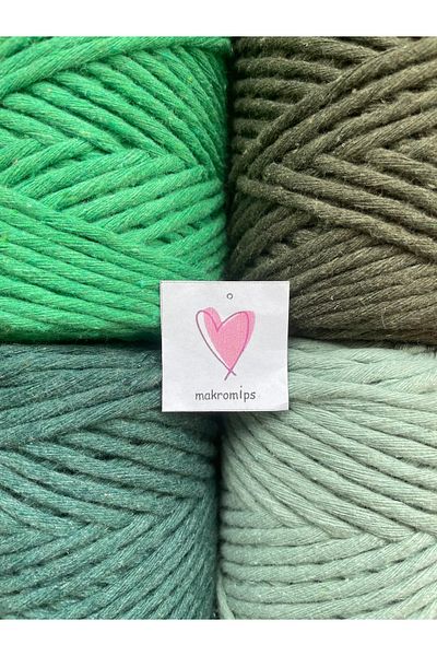 Makromİps MACROME STRING (4 pieces X 250 gr) COTTON SINGLE STRING SCAN HOBBY KEYCHAIN PACK RAINBOW BAG STRING
