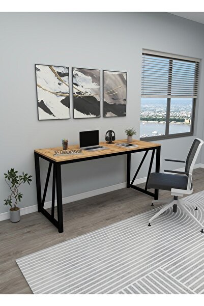 3E DEKORASYON YAPI Çalışma Masası Bilgisayar Masası Ofis Masası 60*160*73 Mdf