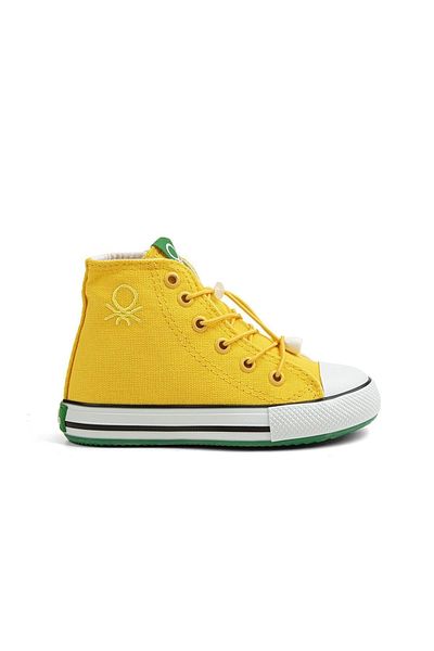 Benetton Ankle Length Lace-Up Yellow - Children's Sneakers