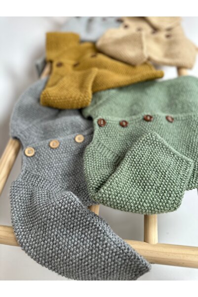 Myluni Handmade Önden Düğmeli Bebek Ceketi