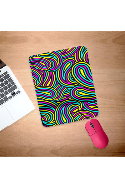 UcuruStore Mouse Pad Multicolor Drops cu suport pentru încheietura mâinii