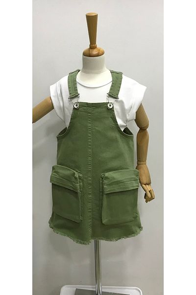 Çikoby Girl's Shipping Pocket Jeans Salopette Gillette
