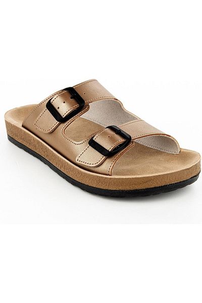 Muya Yuna Anatomical Sole Double Banded Adjustable Buckle Women's Slippers