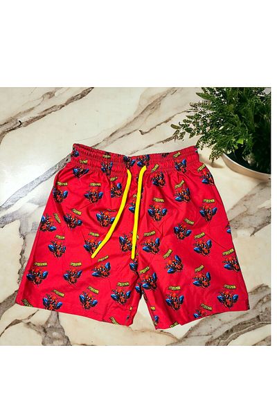 SPIDERMAN Children's swim trunks spiderman spiderman printed waist tied swimsuit shorts