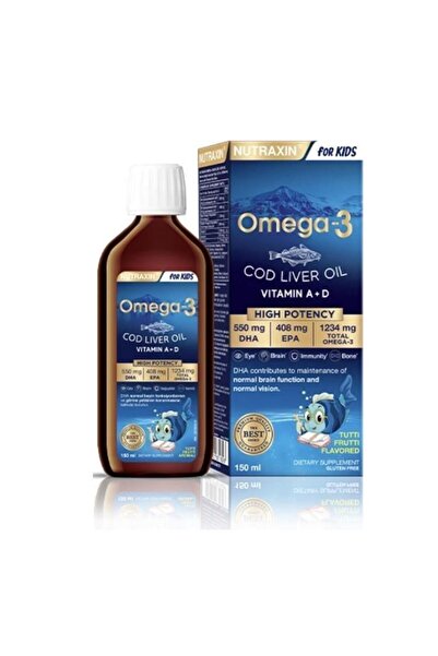 Nutraxin For Kids Omega 3 Karışık Meyve Aromalı 150 ml Elfakozmetik1