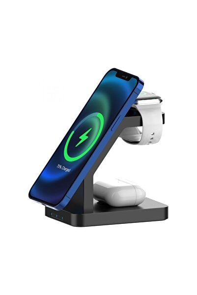 Buff 3 in 1 Magsafe Uyumlu Kablosuz Şarj Cihazı