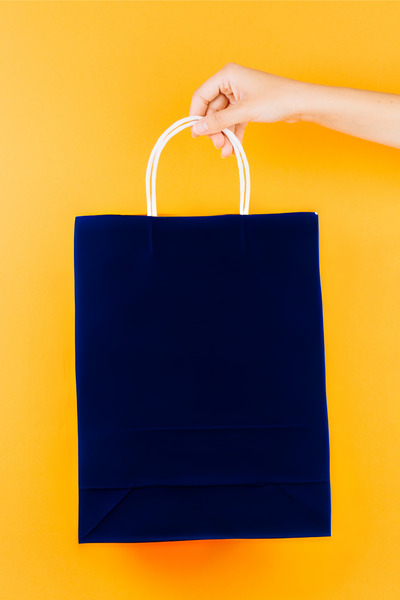 HDF PAZARLAMA كيس ورق كرافت/حقيبة لون أزرق كحلي 10 قطع