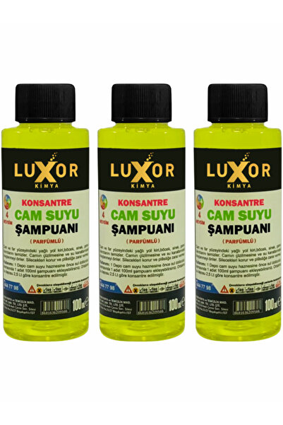 Luxor Kimya Konsantre Oto Cam Suyu Şampuanı 100ml 3 Adet