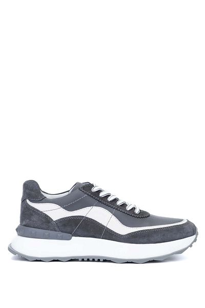 Tamer Tanca Men's Genuine Leather Gray Sneakers & Sports Shoes