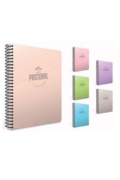 Gıpta Pastoral Spiralbound Πλαστικό Εξώφυλλο Σημειωματάριο Α4 200 Φύλλων Ριγέ 5554 (Μικτό Χρώμα 1 Τεμάχιο)