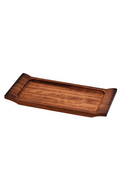 Lava Cast Wood Serving Tray, Iroko WoodSize 18x40cm