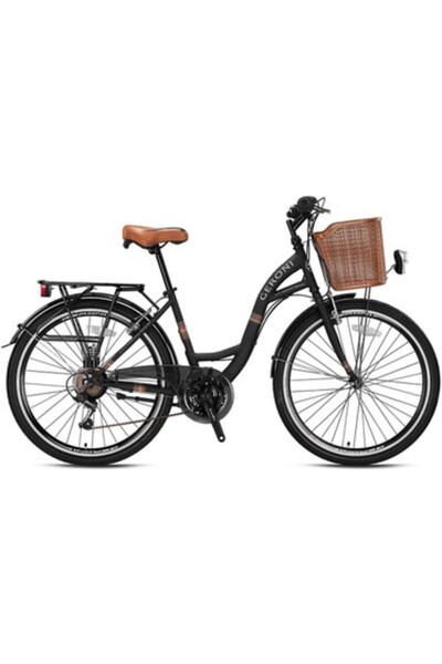 Kron GERONİ SIRIO 28 JANT City Bike - 21 Vites - V.B. - Mat Siyah-Siyah/Kahve...